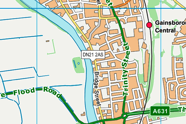 DN21 2AS map - OS VectorMap District (Ordnance Survey)