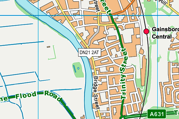 DN21 2AT map - OS VectorMap District (Ordnance Survey)