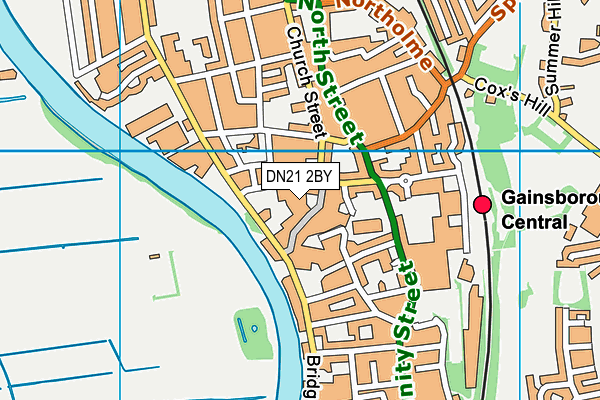 DN21 2BY map - OS VectorMap District (Ordnance Survey)