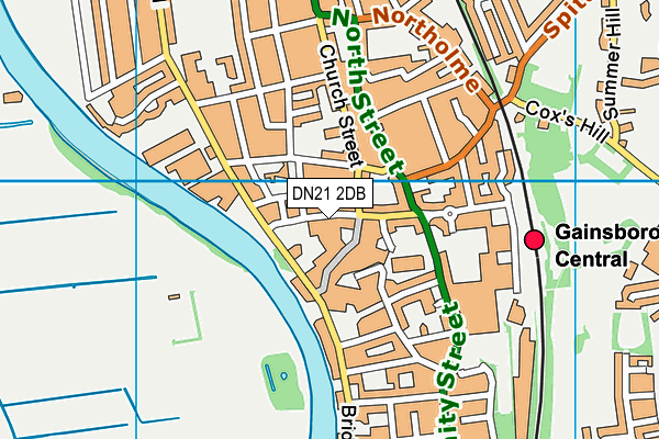 DN21 2DB map - OS VectorMap District (Ordnance Survey)
