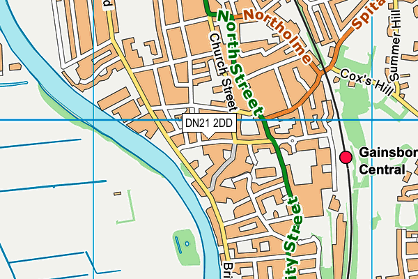 DN21 2DD map - OS VectorMap District (Ordnance Survey)