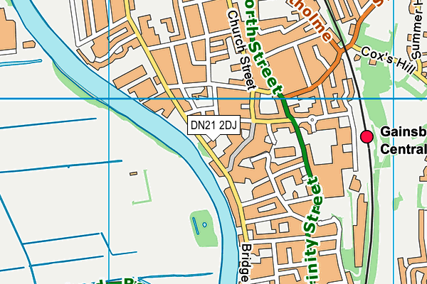 DN21 2DJ map - OS VectorMap District (Ordnance Survey)