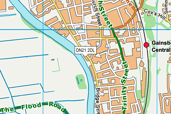 DN21 2DL map - OS VectorMap District (Ordnance Survey)