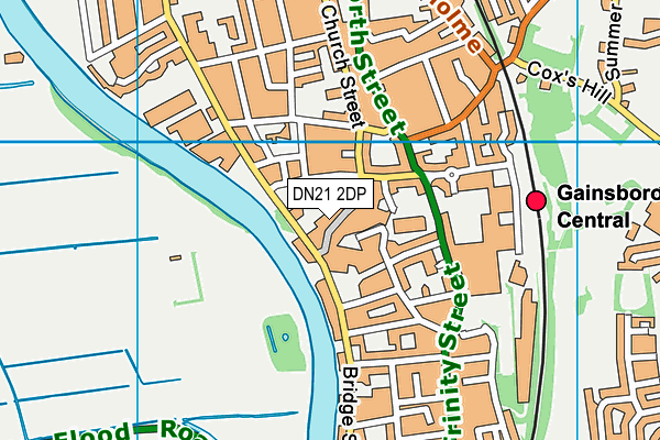 DN21 2DP map - OS VectorMap District (Ordnance Survey)