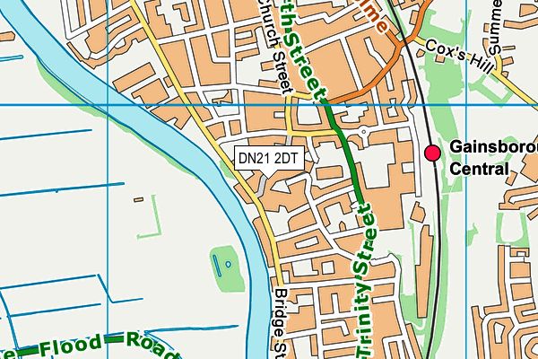 DN21 2DT map - OS VectorMap District (Ordnance Survey)