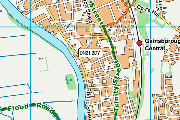 DN21 2DY map - OS VectorMap District (Ordnance Survey)