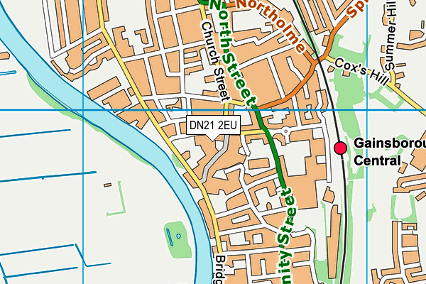 DN21 2EU map - OS VectorMap District (Ordnance Survey)
