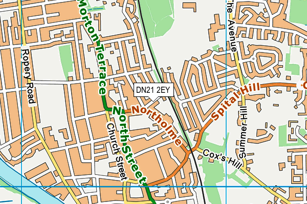 DN21 2EY map - OS VectorMap District (Ordnance Survey)