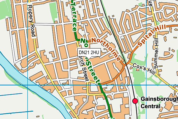 DN21 2HU map - OS VectorMap District (Ordnance Survey)