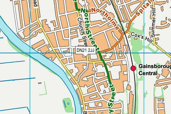DN21 2JJ map - OS VectorMap District (Ordnance Survey)