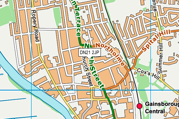 DN21 2JP map - OS VectorMap District (Ordnance Survey)