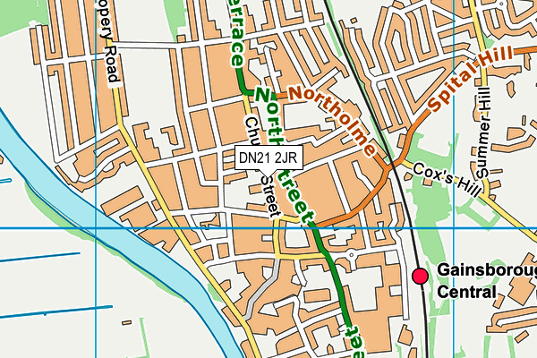 DN21 2JR map - OS VectorMap District (Ordnance Survey)