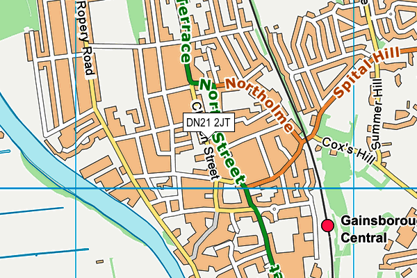 DN21 2JT map - OS VectorMap District (Ordnance Survey)
