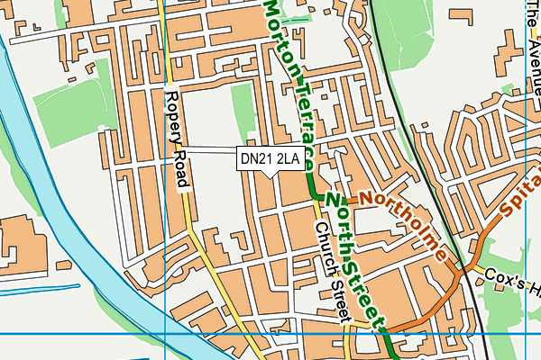 DN21 2LA map - OS VectorMap District (Ordnance Survey)