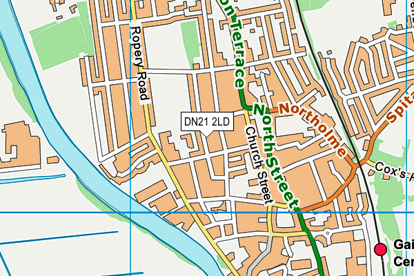 DN21 2LD map - OS VectorMap District (Ordnance Survey)