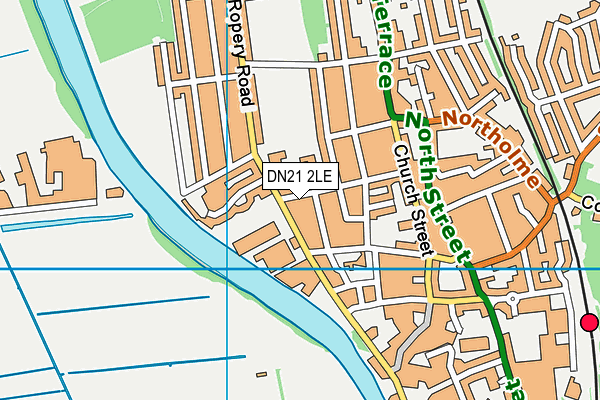 DN21 2LE map - OS VectorMap District (Ordnance Survey)
