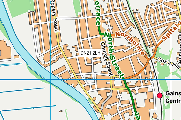 DN21 2LH map - OS VectorMap District (Ordnance Survey)