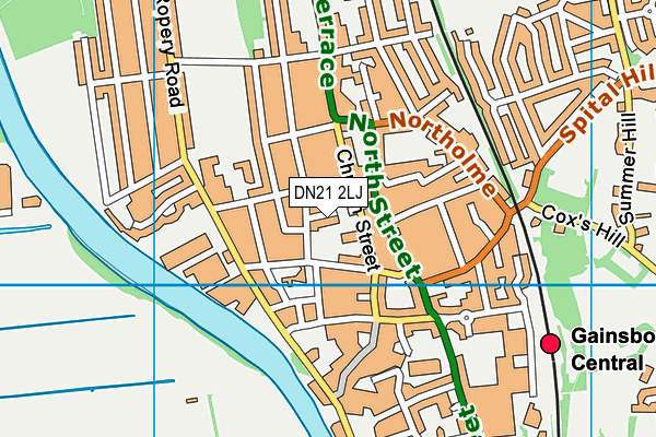 DN21 2LJ map - OS VectorMap District (Ordnance Survey)