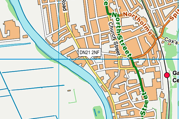 DN21 2NF map - OS VectorMap District (Ordnance Survey)