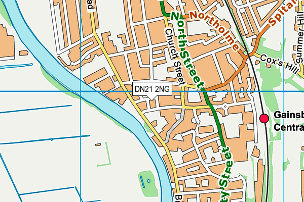 DN21 2NG map - OS VectorMap District (Ordnance Survey)