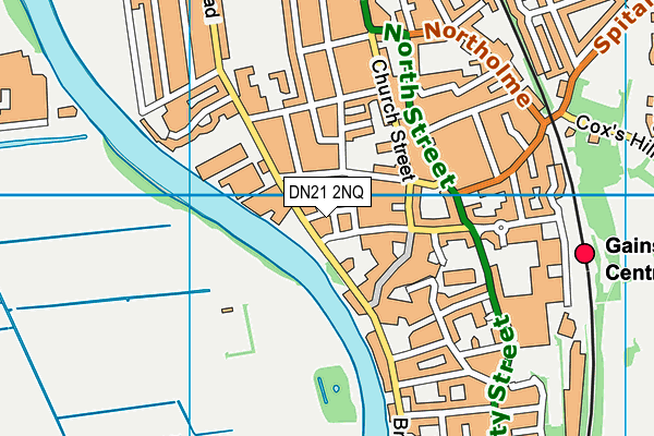 DN21 2NQ map - OS VectorMap District (Ordnance Survey)