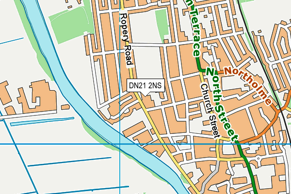 DN21 2NS map - OS VectorMap District (Ordnance Survey)
