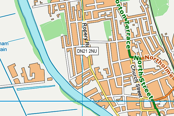 DN21 2NU map - OS VectorMap District (Ordnance Survey)