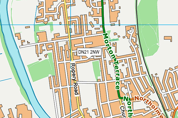 DN21 2NW map - OS VectorMap District (Ordnance Survey)