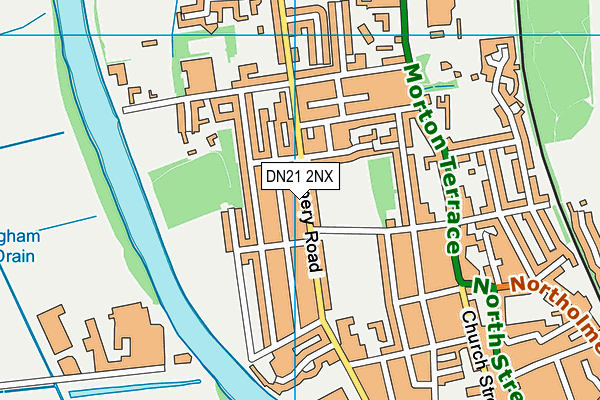 DN21 2NX map - OS VectorMap District (Ordnance Survey)