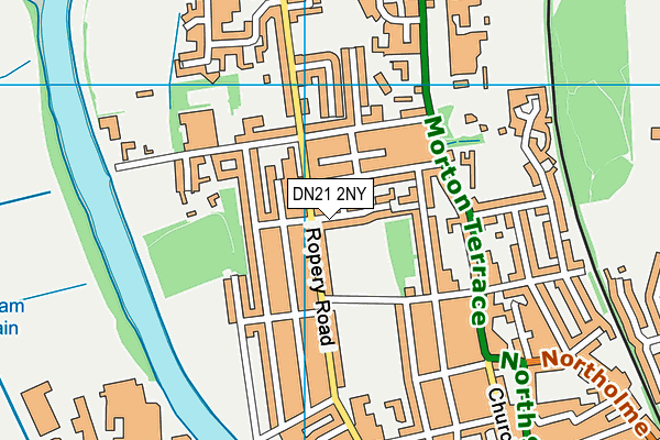 DN21 2NY map - OS VectorMap District (Ordnance Survey)