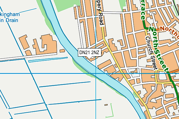 DN21 2NZ map - OS VectorMap District (Ordnance Survey)