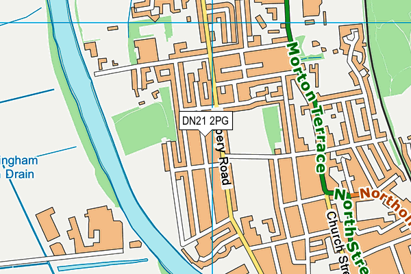 DN21 2PG map - OS VectorMap District (Ordnance Survey)