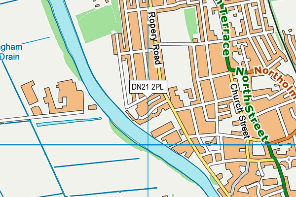 DN21 2PL map - OS VectorMap District (Ordnance Survey)