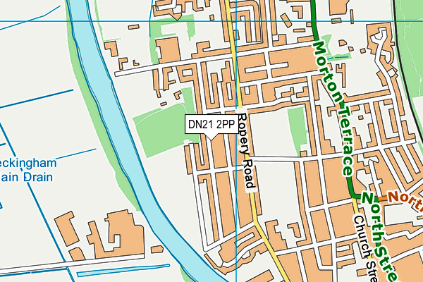 DN21 2PP map - OS VectorMap District (Ordnance Survey)