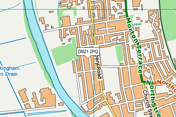 DN21 2PQ map - OS VectorMap District (Ordnance Survey)