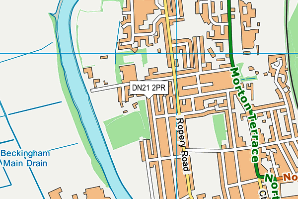 DN21 2PR map - OS VectorMap District (Ordnance Survey)