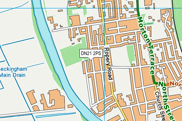 DN21 2PS map - OS VectorMap District (Ordnance Survey)
