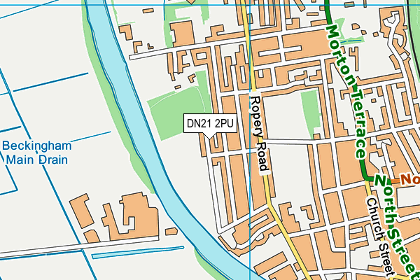 DN21 2PU map - OS VectorMap District (Ordnance Survey)