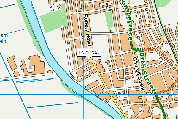 DN21 2QA map - OS VectorMap District (Ordnance Survey)