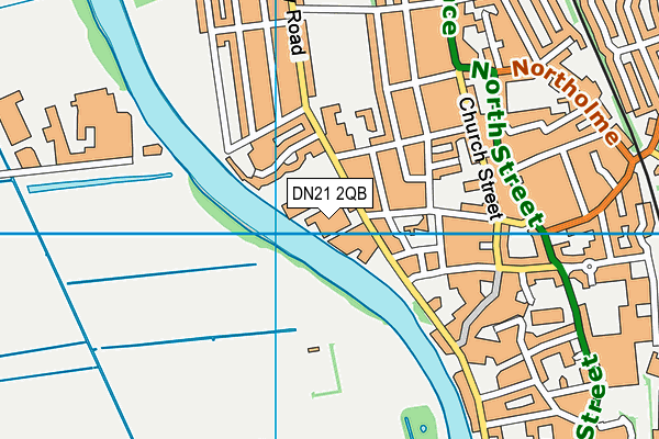 DN21 2QB map - OS VectorMap District (Ordnance Survey)