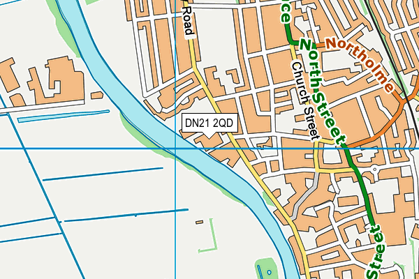 DN21 2QD map - OS VectorMap District (Ordnance Survey)