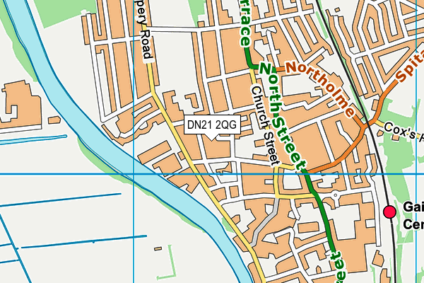 DN21 2QG map - OS VectorMap District (Ordnance Survey)