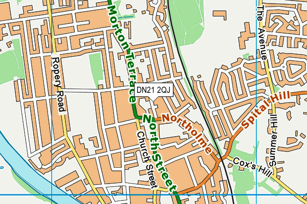 DN21 2QJ map - OS VectorMap District (Ordnance Survey)