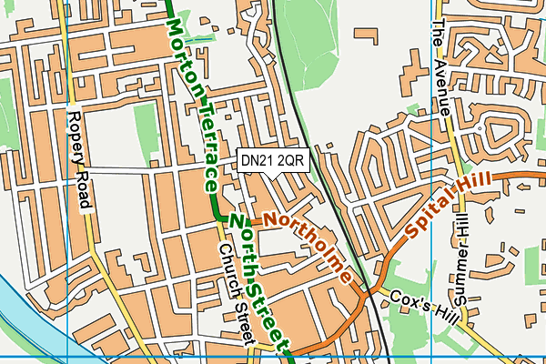 DN21 2QR map - OS VectorMap District (Ordnance Survey)