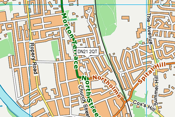 DN21 2QT map - OS VectorMap District (Ordnance Survey)