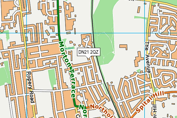 DN21 2QZ map - OS VectorMap District (Ordnance Survey)