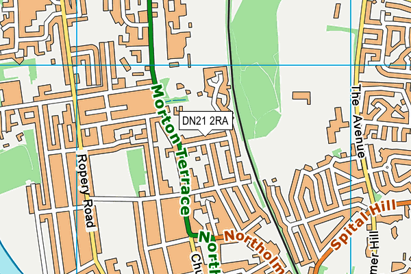 DN21 2RA map - OS VectorMap District (Ordnance Survey)