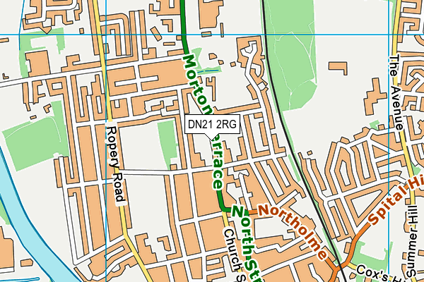 DN21 2RG map - OS VectorMap District (Ordnance Survey)