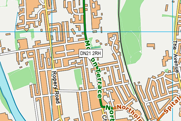 DN21 2RH map - OS VectorMap District (Ordnance Survey)