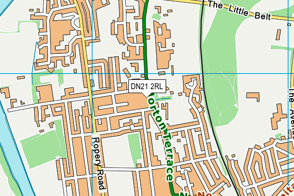 DN21 2RL map - OS VectorMap District (Ordnance Survey)